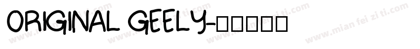 ORIGINAL GEELY字体转换